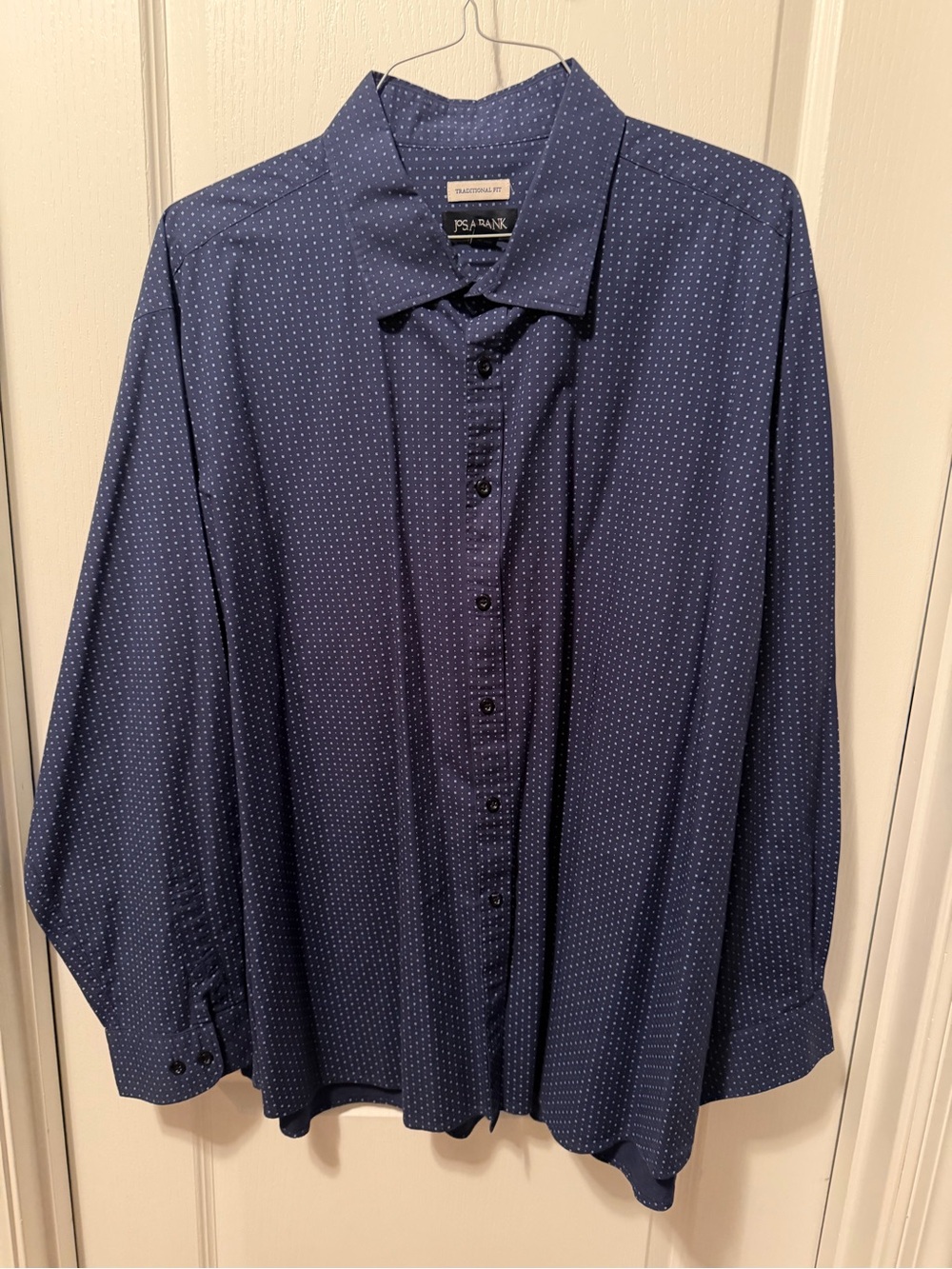 Jos. A. Bank Navy Microdot Dress Shirt